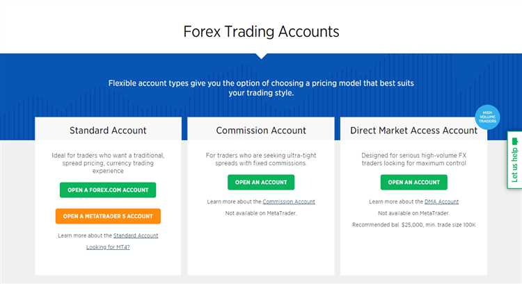 What is standard account in forex